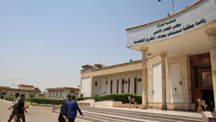 Le tribunal où sont jugés des jihadistes français à Bagdad (Irak), le 29 mai 219. (SABAH ARAR / AFP)