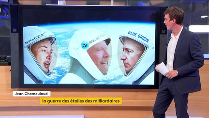 Elon Musk, Richard Branson et Jeff Bezos à la conquête de l'espace (FRANCEINFO)