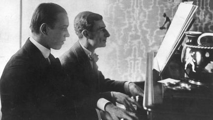 Le compositeur Ravel avec le scénographe Nijinski en 1912
 (MANUEL COHEN / MCOHEN / AFP)