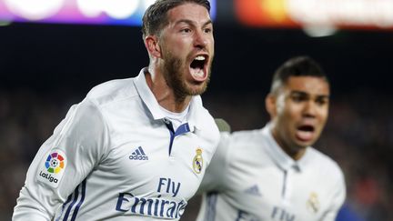 Le capitaine du Real, Sergio Ramos, a libéré la Maison Blanche (PAU BARRENA / AFP)