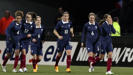 Laura Georges, Gaetane Thiney, Eugenie Le Sommer, Camille Abily, Amandine Henry et Jessica Houara D'Hommeaux (EDDY LEMAISTRE / 2PIX-EL)