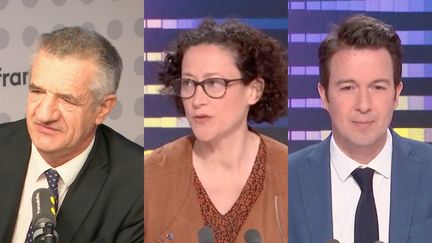 Jean Lassalle, Emmanuelle Wargon et Guillaume Peltier invités du "8h30 franceinfo" (FRANCEINFO / RADIO FRANCE)