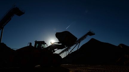 Un site du cimentier Lafarge, à Geneston, dans l'ouest de la France, le 22 octobre 2021. (JEAN-FRANCOIS MONIER / AFP)