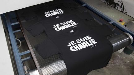 Des T-shirts "Je suis Charlie" sont fabriqu&eacute;s aux Pays-Bas, le 9 janvier 2015. (MAXPPP)