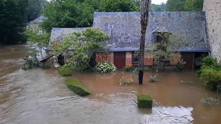 Craon sous l'eau en Mayenne, le 21 juin 2024. (FRANCE BLEU MAYENNE / RADIO FRANCE)