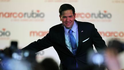 Le s&eacute;nateur r&eacute;publicain Marco Rubio annonce sa candidature &agrave; la Maison Blanche, le 13 avril 2015 &agrave; Miami (Etats-Unis). (ELIOT J. SCHECHTER / AFP)