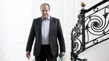 Jean-Christophe Cambadélis, le 29 mai 2017, au siège du Parti socialiste, rue de Solférino à Paris. (MAXPPP)