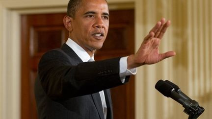 Barack Obama dévoile son plan de lutte contre le sida à la Maison Blanche, à Washington, le 13 juillet 2010. (SAUL LOEB)