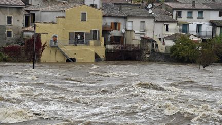 A Saint-Laurent-du-Pape (Ard&egrave;che), l'Eyrieux est sorti de son lit, le 4 novembre 2014. (PHILIPPE DESMAZES / AFP)