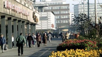 L'Alexanderplatz (place Alexandre), au coeur de Berlin Est, le 1-10-1989.  (AFP -  Ria Novosti)