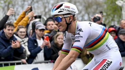 Remco Evenepoel lors de Liège-Bastogne-Liège, le 23 avril 2023. (TOM GOYVAERTS / BELGA MAG)