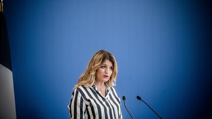 La ministre déléguée chargée de la Citoyenneté, Marlène Schiappa, le 31 août 2020 à Paris. (ARTHUR NICHOLAS ORCHARD / HANS LUCAS / AFP)