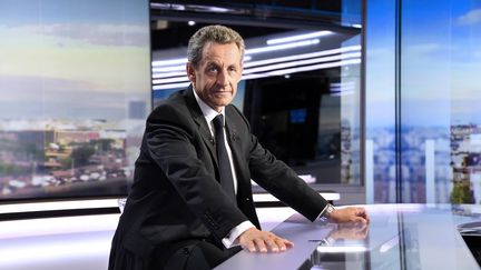 Nicolas Sarkozy sur le plateau du JT de 20 heures de TF1 le 24 août 2016.
 (BERTRAND GUAY / AFP)