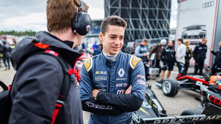 Le pilote turc Cem Bolukbasi le 5 octobre 2019 à Hockenheim (Allemagne) pour une course de Formule Renault (CLEMENT LUCK / DPPI MEDIA)