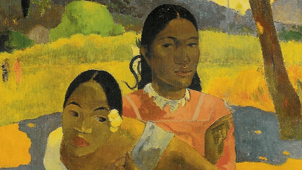 Détail de "Nafea faaipoipo" (« Quand te maries-tu ? »). Cette toile réalisée par Gauguin lors de son premier séjour à Tahiti a été cédée quelques jours avant l'ouverture de l'exposition à Bâle
 (DR)