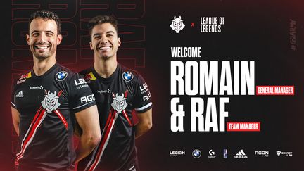 Le français Romain Bigeard General Manager chez G2 Esports, au sein de la cellule League of Legends, en LEC, accompagné de Raphael "Raf" Klausmann, qui occupe le poste de manager d’équipe. (LEAGUE OF LEGENDS)