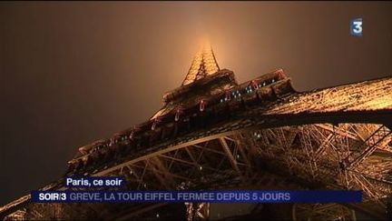 La tour Eiffel n'accueille plus de visiteurs depuis cinq jours. (FRANCE 3)