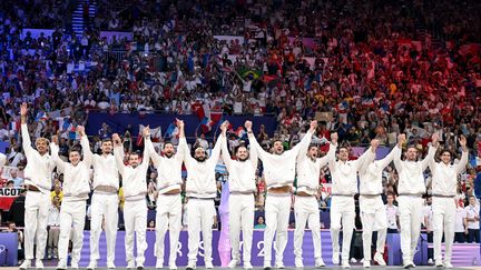 Les commentaires des journalistes de franceinfo se sont souvent focalisés sur les résultats des équipes de France (ici de volley-ball), ce qui a surpris certains auditeurs. (STÉPHANE GEUFROI / MAXPPP)