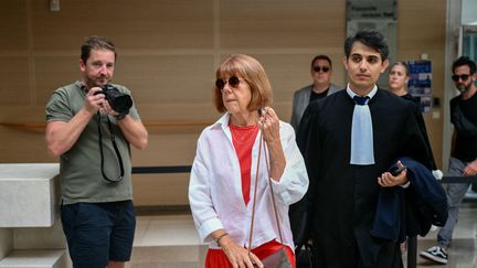 Gisèle Pélicot upon her arrival before the criminal court of Vaucluse, in Avignon, on September 5, 2024. (CHRISTOPHE SIMON / AFP)