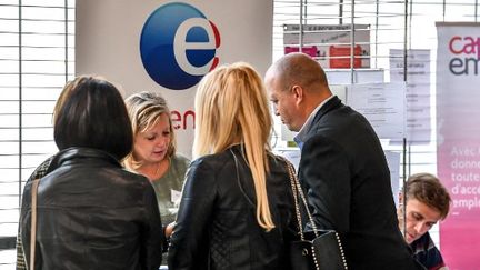 Un salon de l'emploi à Tourcoing, dans le nord de la France, le 4 octobre 2018. (PHILIPPE HUGUEN / AFP)