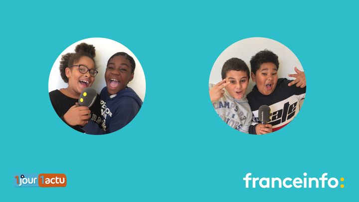 franceinfo junior, une émission en partenariat avec le magazine d'actualités&nbsp;pour enfants 1jour1actu et 1jour1actu.com. (FRANCEINFO / RADIO FRANCE)