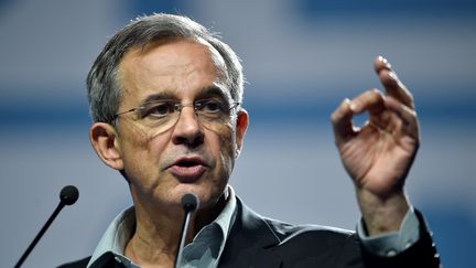 Le député européen Thierry Mariani, lors d'un meeting à Metz, le 1er mai 2019. (JEAN-CHRISTOPHE VERHAEGEN / AFP)