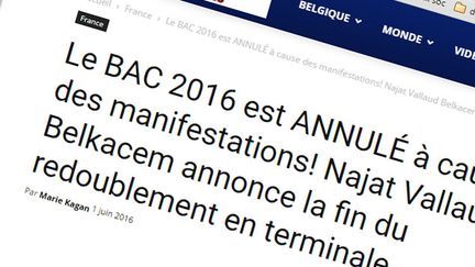  (Le faux article de Nordpresse sur le bac 2016 © Capture d'écran Nordpresse)