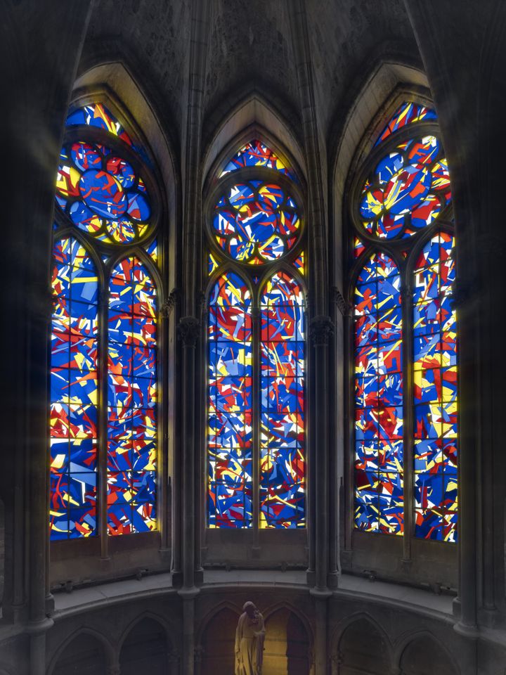 Imi Knoebel, Maquette pour les vitraux de la cathédrale de Reims,
	2015 Impression numérique
 (© Imi Knoebel ©Adagp, Paris 2016)