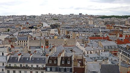 Une vue de Paris depuis le toit de l''Opéra Bastille, le 16 juillet 2024. (MICHEL HOUET / MAXPPP)