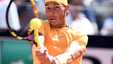 L'Espagnol Rafael Nadal tout en puissance (FILIPPO MONTEFORTE / AFP)