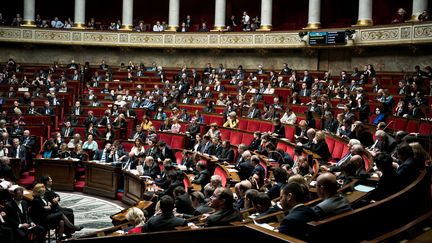 À l'Assemblée nationale,  vue Hémicycle lors des questions au gouvernement (3 avril 2018)
 (Nicolas Messyasz / Sipa)