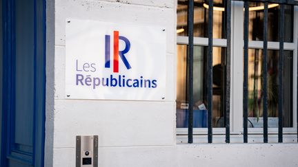 Le logo du parti Les Républicains. Photo d'illustration. (XOSE BOUZAS / HANS LUCAS / via AFP)