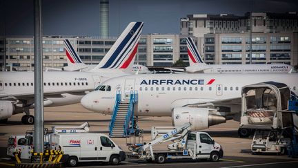 &nbsp; (Des avions d'Air France à l'aéoport Paris Charles-de-Gaulle pendant la grève de septembre 2014 © MaxPPP)