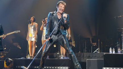 Johnny Hallyday retour le 4/10/2012 lors de son 1er concert à Montréal (Québec)
 (Corlouer / Bestimage)