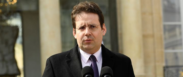 L'ancien ministre de l'Intérieur Matthias Fekl devant l'Elysée, le 5 avril 2017. (BERTRAND GUAY / AFP)