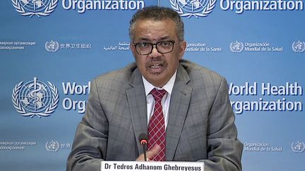 Le patron de l'OMS Tedros Adhanom Ghebreyesus, le 30 mars 2020, à Genève. (AFP)