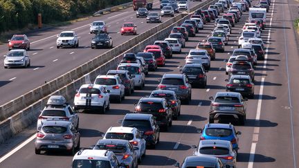 L'autoroute A7 au niveau de Portes-lès-Valence (Drôme), le 15 août 2022. (NICOLAS GUYONNET / HANS LUCAS / AFP)