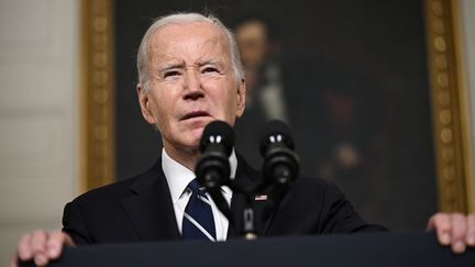 Le président des Etats-Unis Joe Biden à la Maison Blanche à Washington, le 10 octobre 2023. (BRENDAN SMIALOWSKI / AFP)