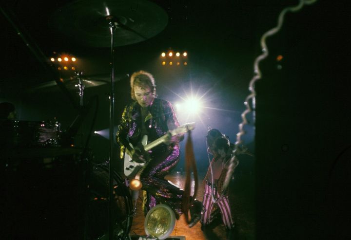 Johnny Hallyday au Palais des Sports à Paris en 1969. (COLLECTION CHRISTOPHEL ? PHOTOTH)