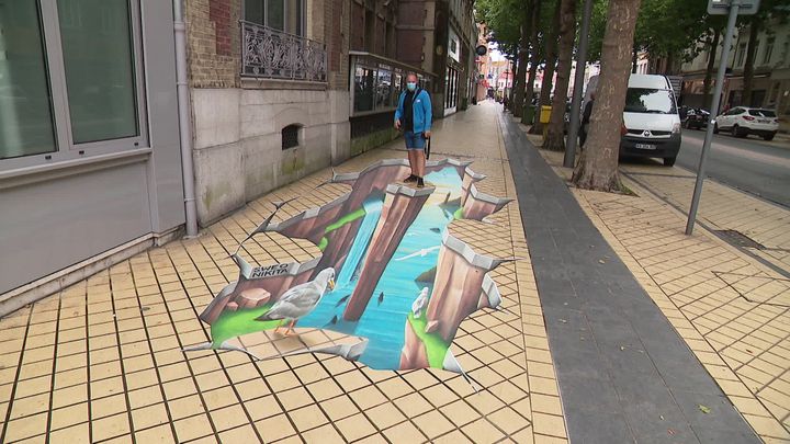 Au Calais Street Art Festival,&nbsp;certaines créations donnent le vertige ! (France 3 Nord)