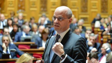 Le ministre de l'Education Jean-Michel Blanquer lors des questions au gouvernement au Sénat, le 5 février 2020. (DANIEL PIER / AFP)