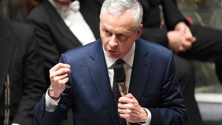 Le ministre de l'Economie Bruno Le Maire s'exprime devant l'Assemblée nationale à Paris, le 24 janvier 2023. (BERTRAND GUAY / AFP)