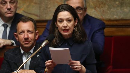 Marie-Pierre Rixain, députée LREM de l'Essonne, à l'Assemblée nationale, le 6 mars 2019. (KENZO TRIBOUILLARD / AFP)