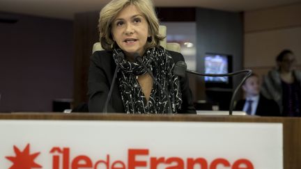 Valérie Pécresse, présidente de la région Ile-de-France, lors de la première séance plénière au conseil régional, le 21 janvier 2016. (MAXPPP)