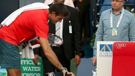 Del Potro range sa raquette (MARWAN NAAMANI / AFP)