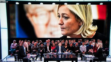 &nbsp; (Marine Le Pen sera l'invitée de "Des paroles et des actes" jeudi pour la cinquième fois, un record © MaxPPP)