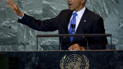 Le président américain Barack Obama à l'Assemblée générale de l'ONU le 21 septembre 2011 à New York (AFP PHOTO / DON EMMERT)