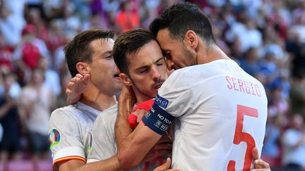 Pablo Sarabia, buteur contre la Croatie, le 28 juin 2021.&nbsp; (STUART FRANKLIN / POOL / AFP)