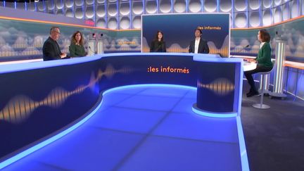 Le plateau des Informés du mardi 3 décembre 2024. (FRANCEINFO / RADIO FRANCE)