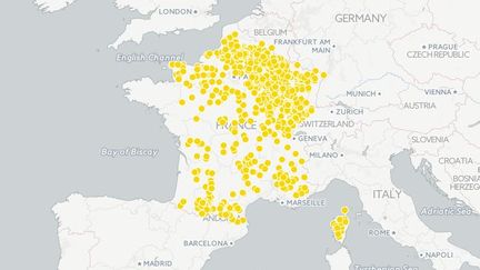 Benoît Hamon&nbsp;n'a obtenu aucune voix dans 1 018 communes lors du premier tour de l'élection présidentielle, le 23 avril 2017 (FRANCEINFO)